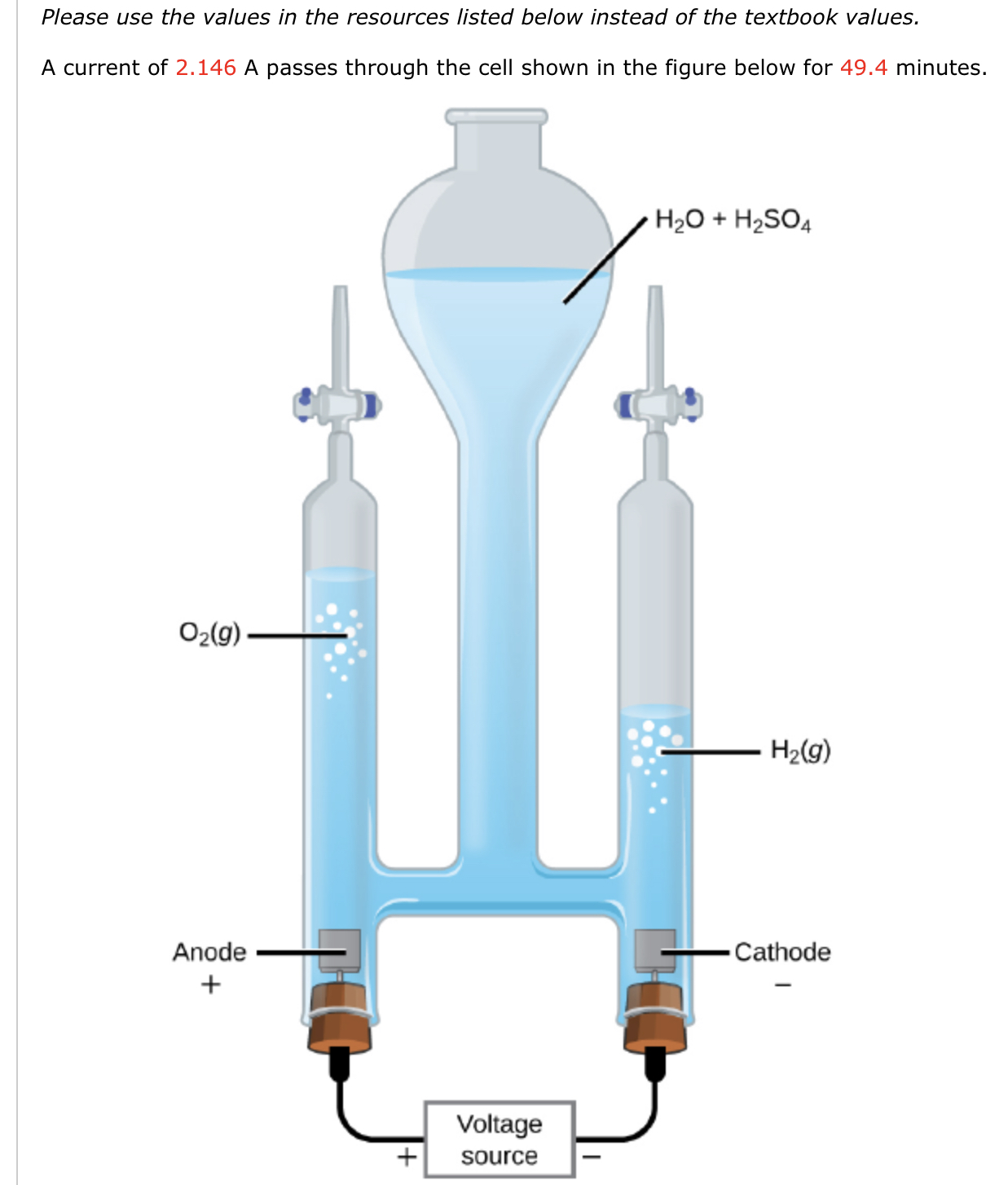 Solved What is the volume (in L) of the gas on the hydrogen Chegg com