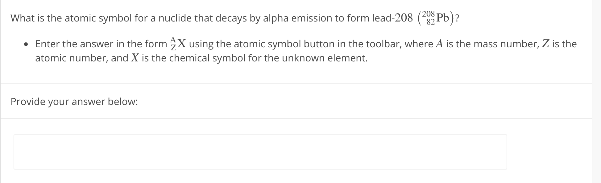 solved-what-is-the-atomic-symbol-for-a-nuclide-that-decays-chegg