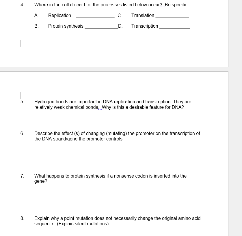 Solved 1. Complete the structure of this section of a DNA | Chegg.com
