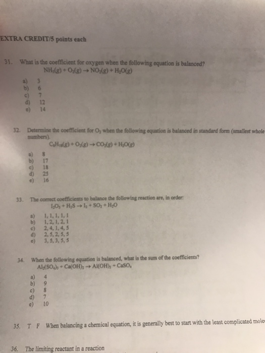 Solved EXTRA CREDIT/5 points each 31. What is the | Chegg.com
