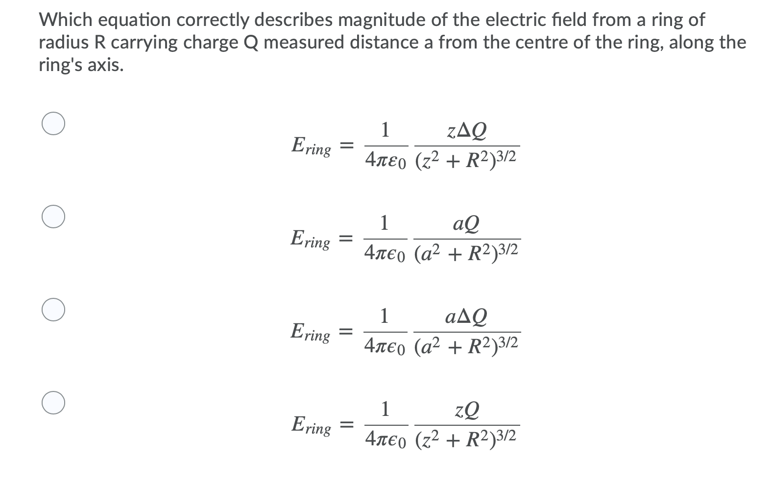 Solved Which Equation Correctly Describes Magnitude Of The