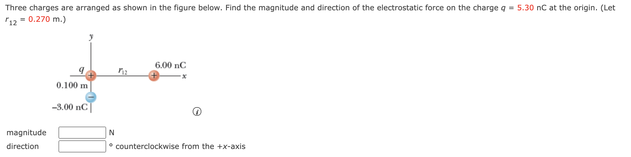 Solved Three charges are arranged as shown in the figure | Chegg.com