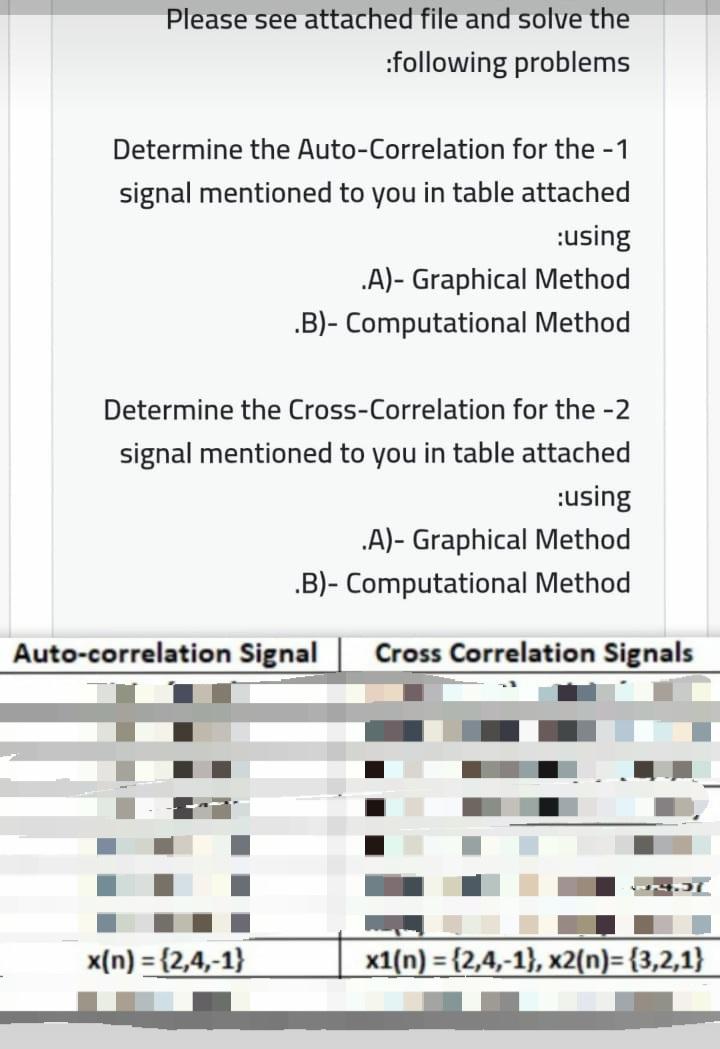 Use of cross-correlation techniques for determining the