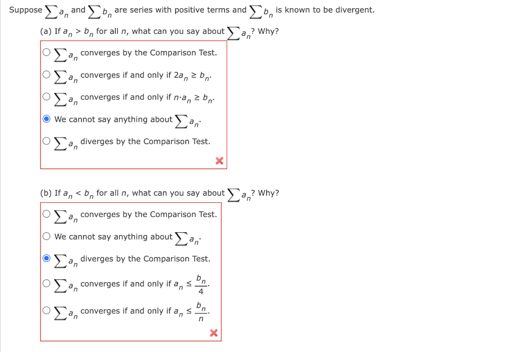 Solved Suppose ∑an And ∑bn Are Series With Positive Terms | Chegg.com