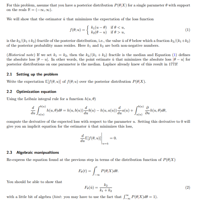 Solved For This Problem Assume That You Have A Posterior Chegg Com