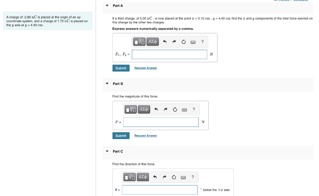 Solved A Charge Of -2.80 NCnC Is Placed At The Origin Of An | Chegg.com