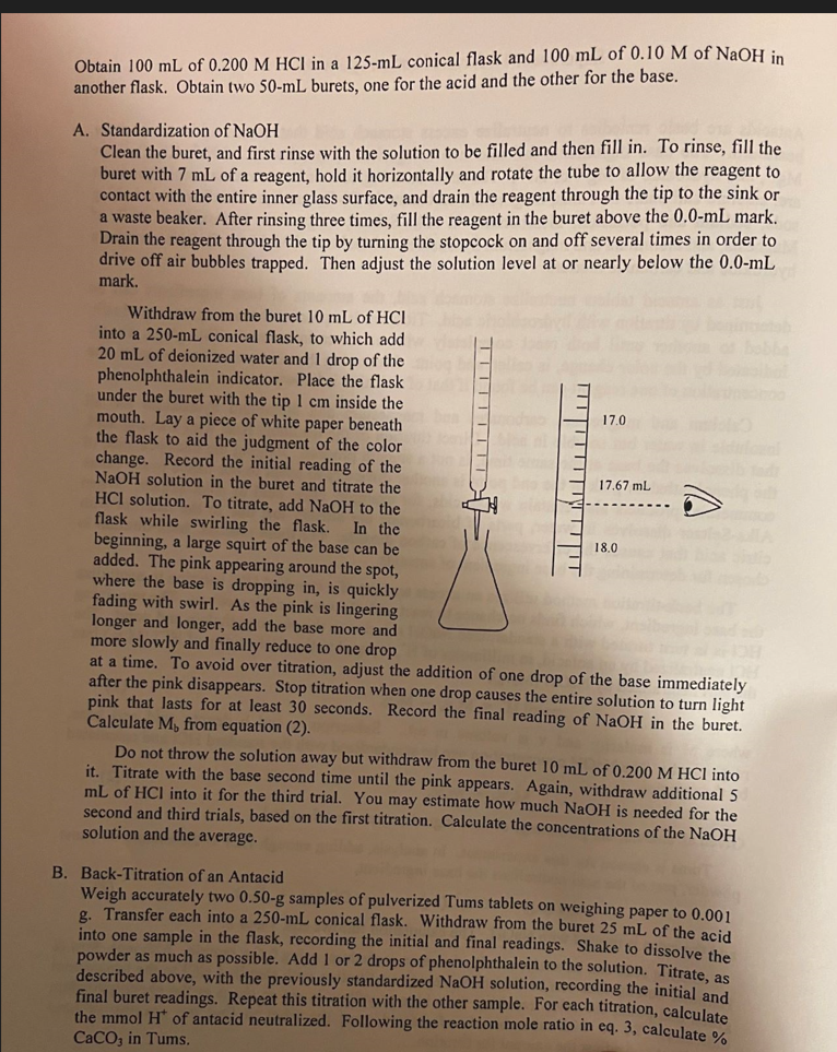 Experiment 4 Neutralization of Antacid Antacids are