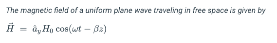 Solved The magnetic field of a uniform plane wave traveling | Chegg.com