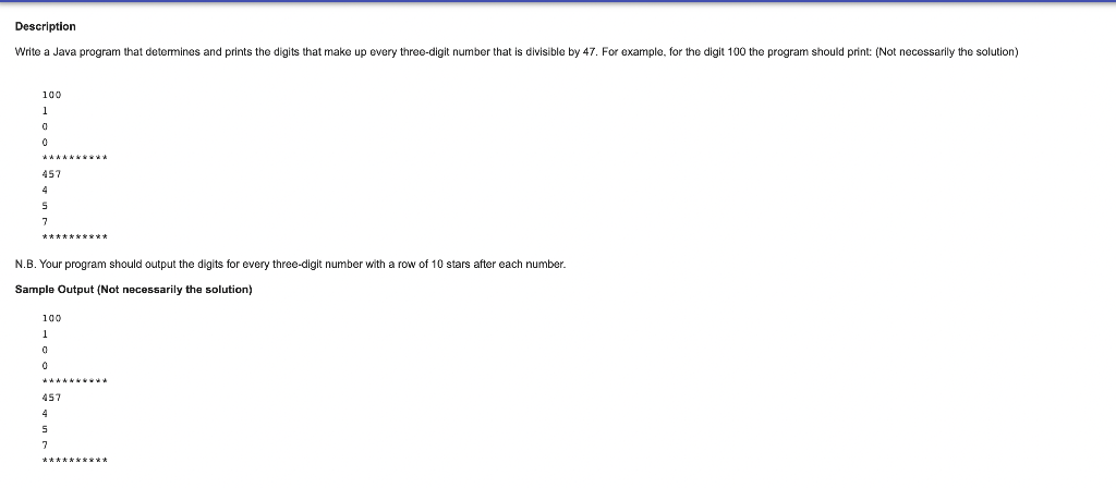 Solved Description Write a Java program that determines and | Chegg.com