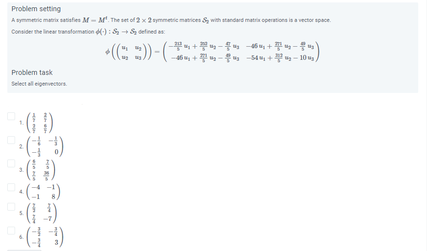 Solved A symmetric matrix satisfies M=Mt. The set of 2×2 | Chegg.com