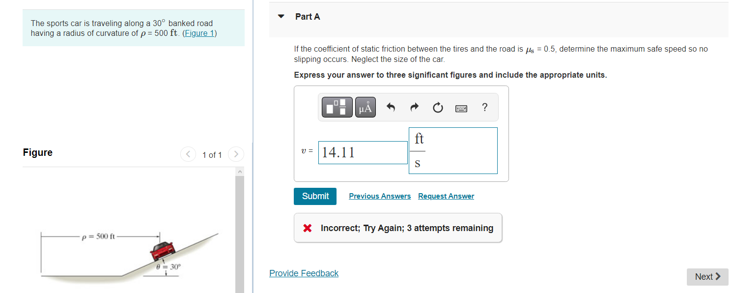 Solved The sports car is traveling along a 30∘ banked road | Chegg.com