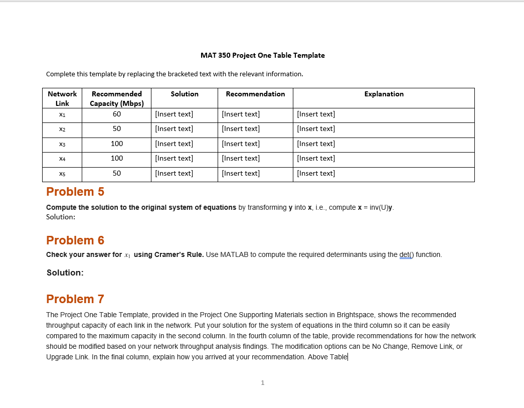 Solved Complete this template by replacing the bracketed | Chegg.com