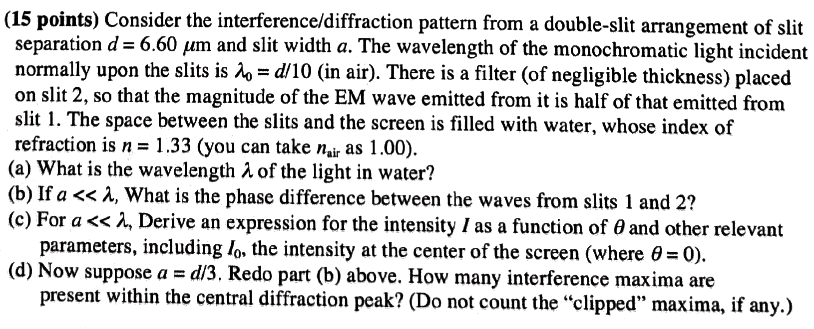 Solved EL 2 d 토 29 ㅏ | E-1 = 1) / } (15 points) Consider | Chegg.com