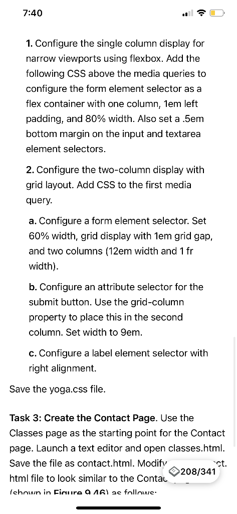 Solved Style A form with Flex Use CSS flexbox properties to