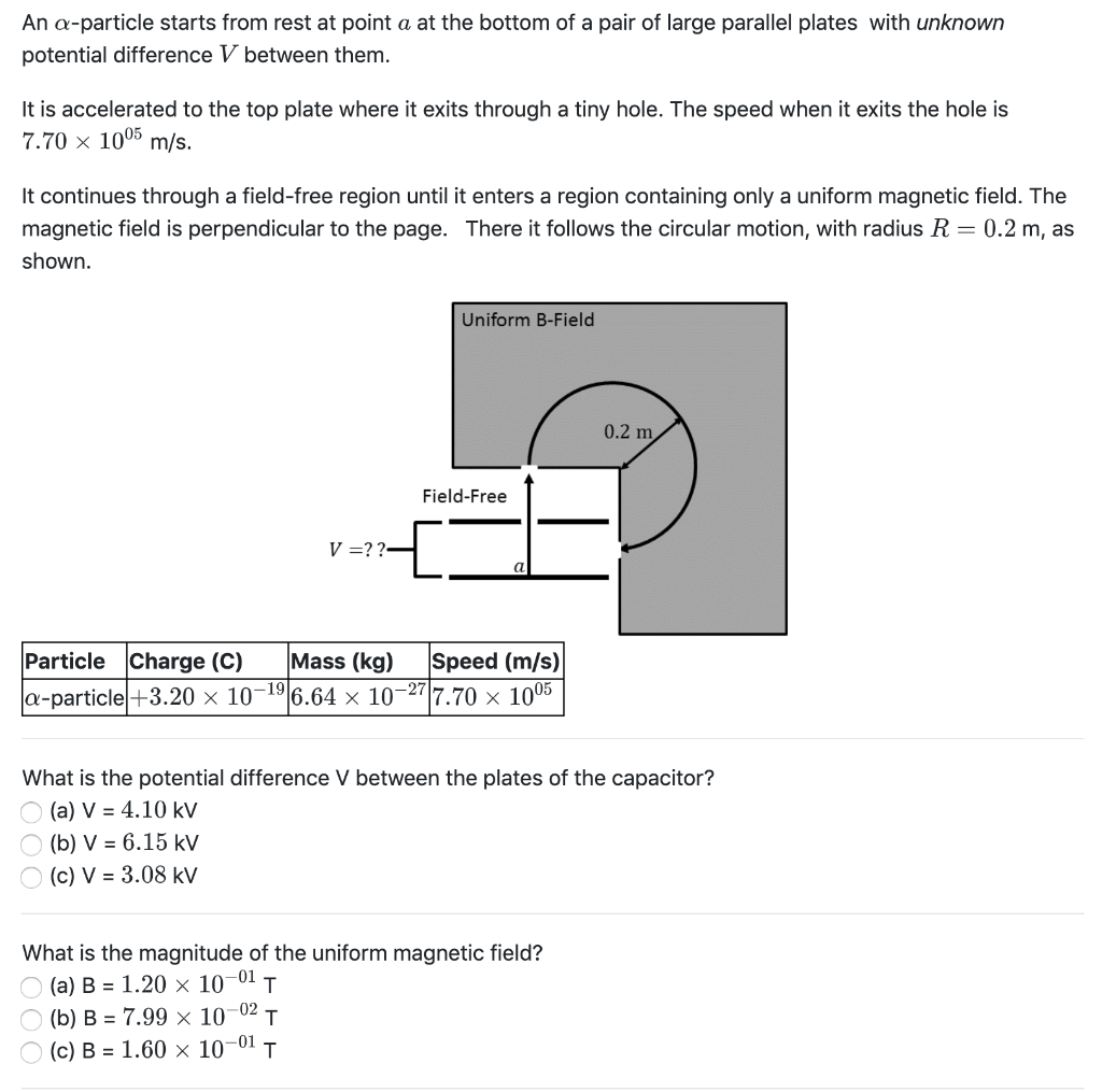 Solved An A-particle Starts From Rest At Point A At The | Chegg.com