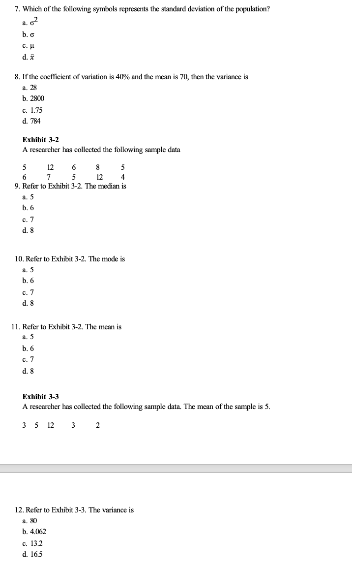 Solved 1. The scale of measurement that has an inherent zero
