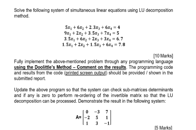 3x4 system of equations solver