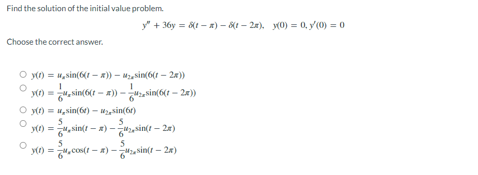 Solved Find the solution of the initial value problem. | Chegg.com