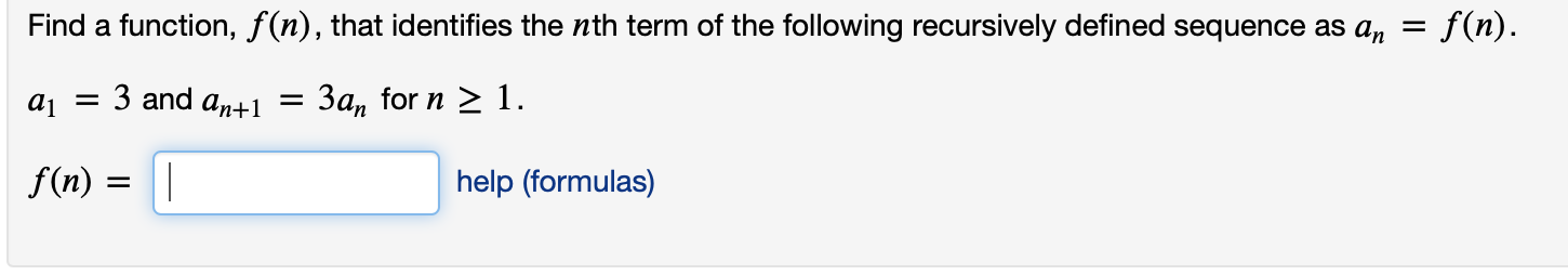 Solved Find a function, f(n), that identifies the nth term | Chegg.com