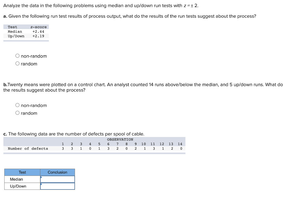 analyze the data in the problems listed below using | Chegg.com