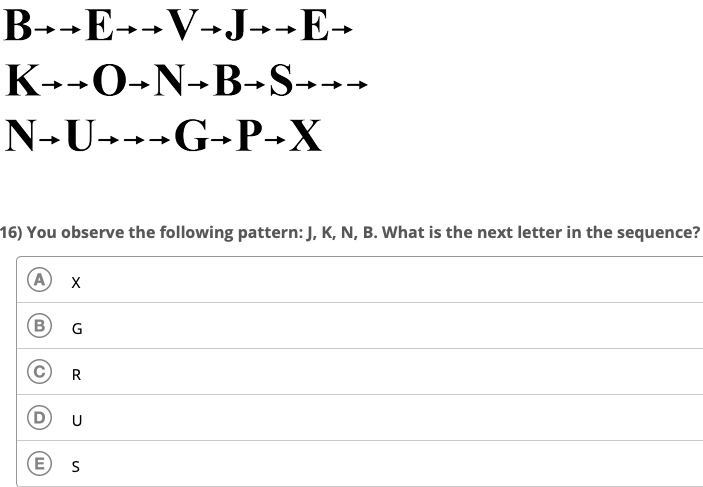 Solved B E V J E K O N B S N U G P X 16 You Ob Chegg Com