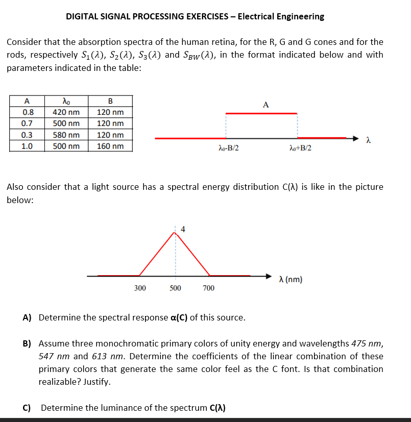 1 Digital Signal Processing Exercises Please, Answer | Chegg.com