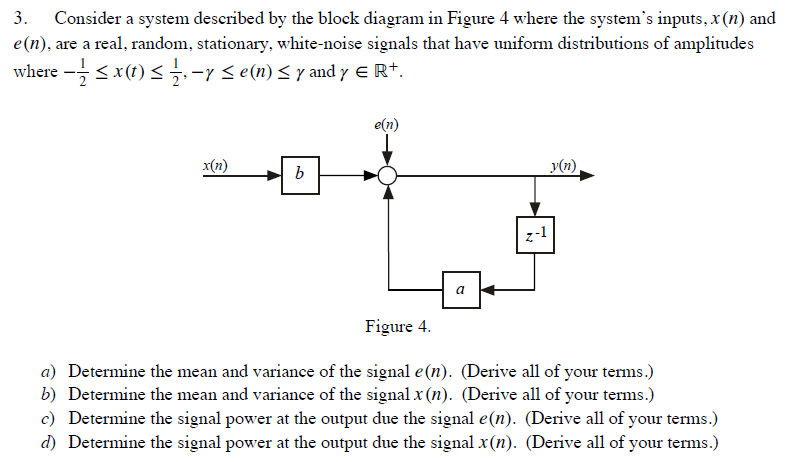 3. Consider a system described by the block diagram | Chegg.com