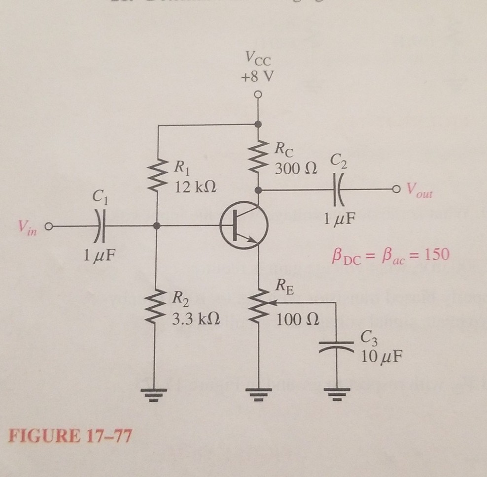 Solved ANSISTORS AND APPLICATIONS 19. The amplifier in