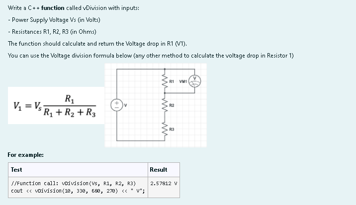 Solved Write a C++ function called Division with inputs: - | Chegg.com