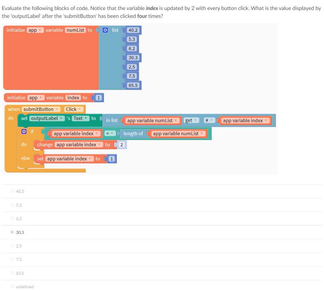Solved What is displayed by the 'outputLabel' after the | Chegg.com