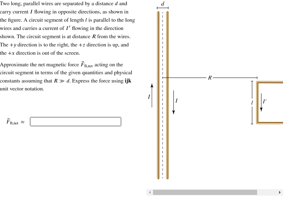 Solved Two long, parallel wires are separated by a distance | Chegg.com