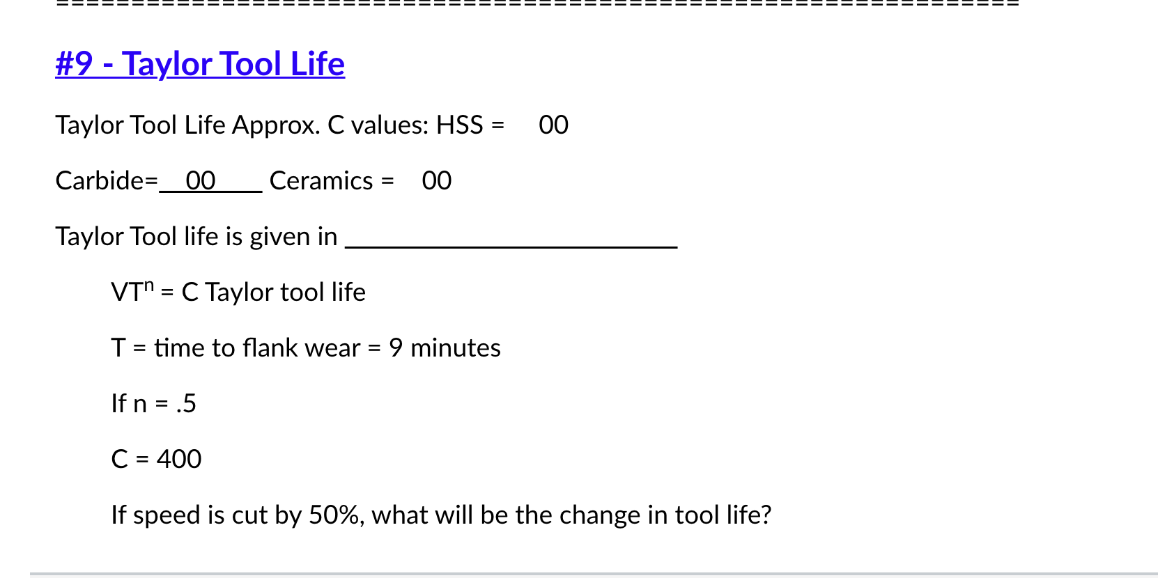 Solved \#8 - The input parameters for a problem like the one | Chegg.com