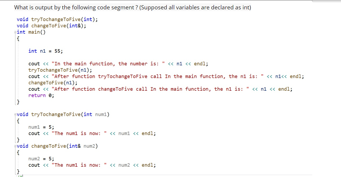 Solved What is output by the following code segment ? | Chegg.com