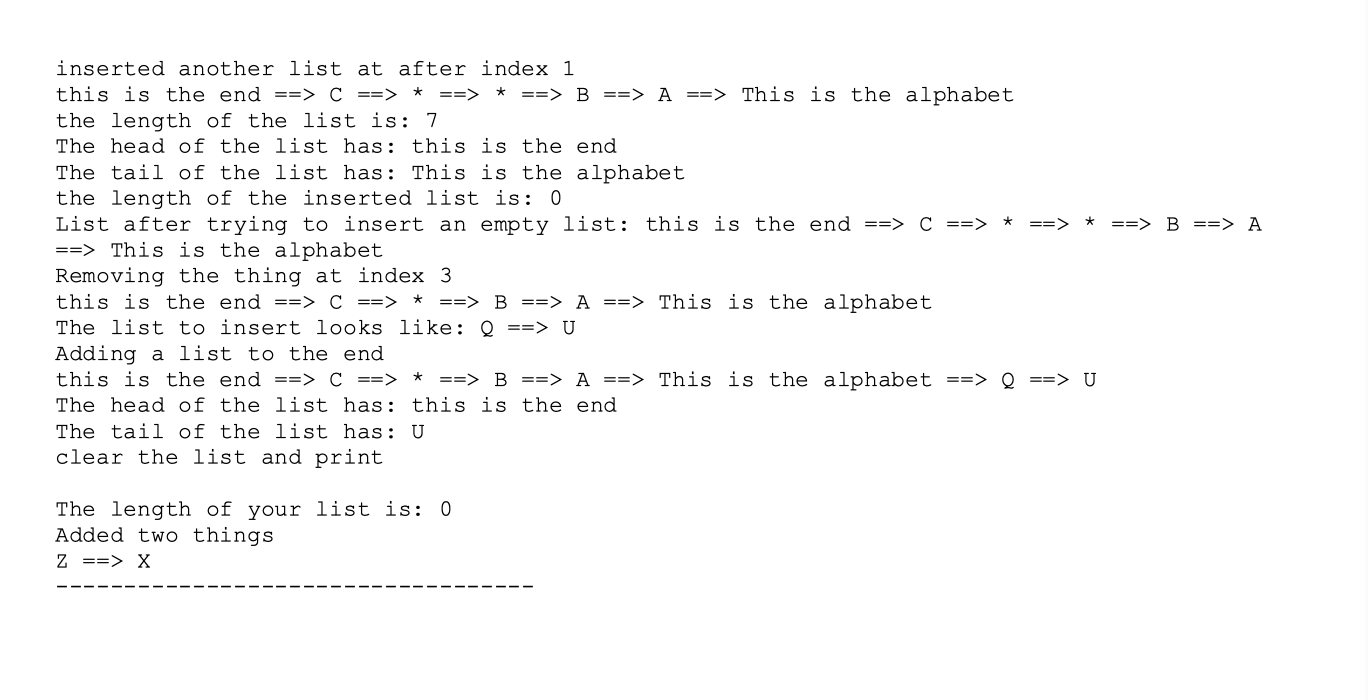 In this lab, you will implement a List interface