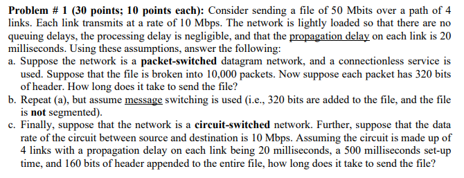 Solved Problem # 1 (30 points; 10 points each): Consider | Chegg.com