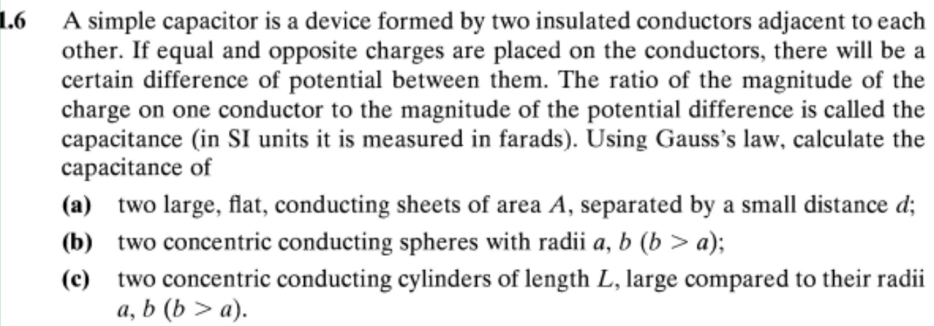 Solved 6 A simple capacitor is a device formed by two | Chegg.com