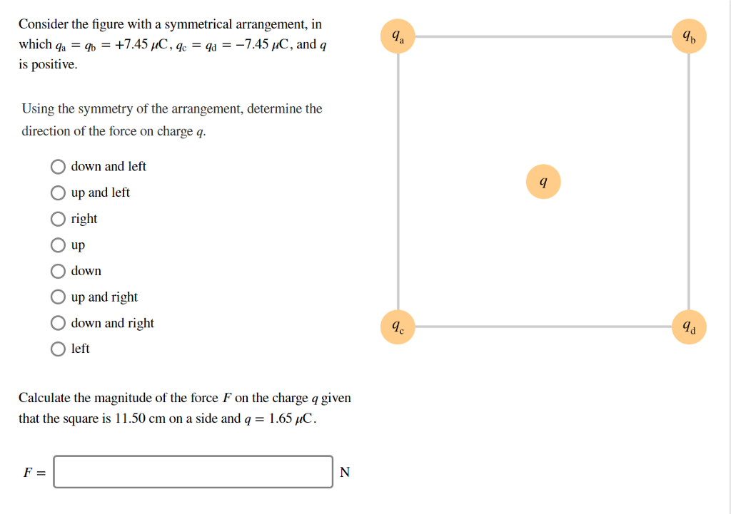 Solved Consider the figure with a symmetrical arrangement, | Chegg.com