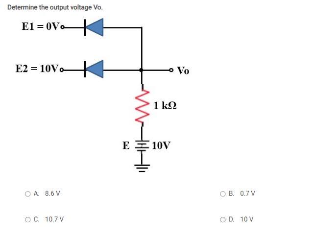Solved Determine the output voltage Vo when the input is | Chegg.com