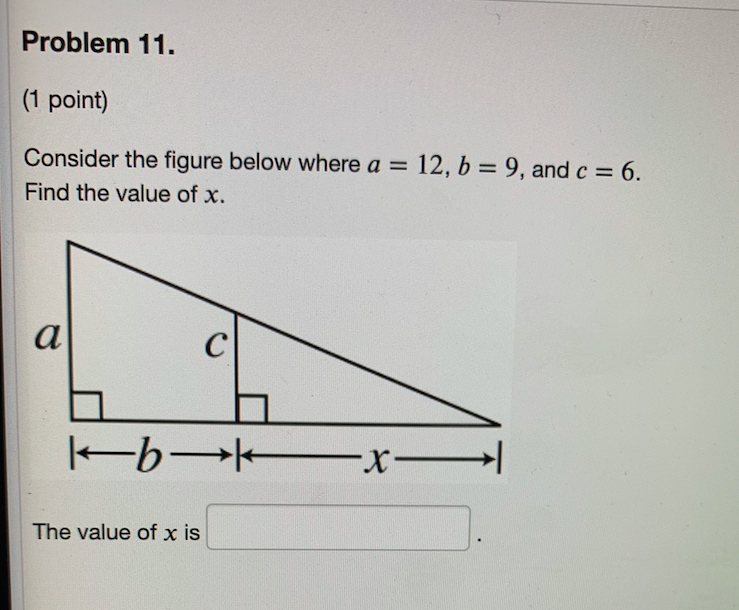 Solved Problem 11. (1 Point) Consider The Figure Below Where | Chegg.com