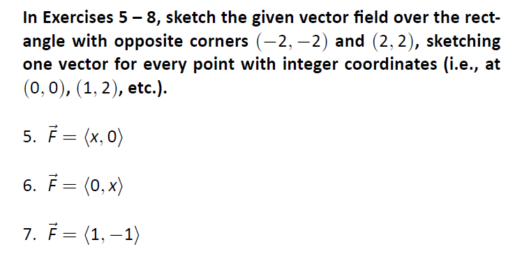 Solved In Exercises 5 – 8, sketch the given vector field | Chegg.com