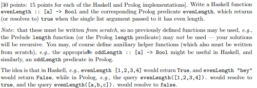 30 Points: 15 Points For Each Of The Haskell And | Chegg.Com