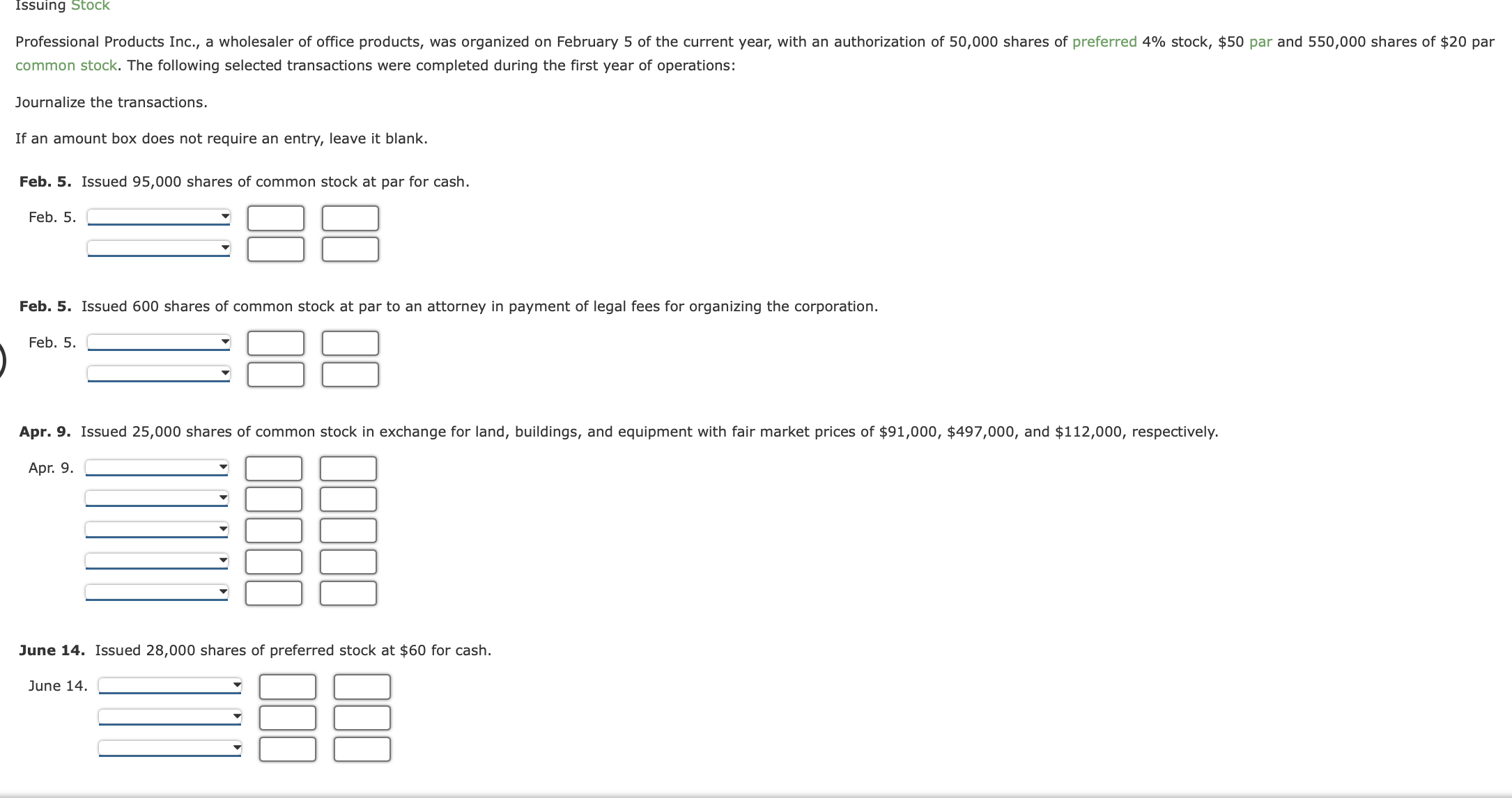 Solved Common Stock. The Following Selected Transactions | Chegg.com