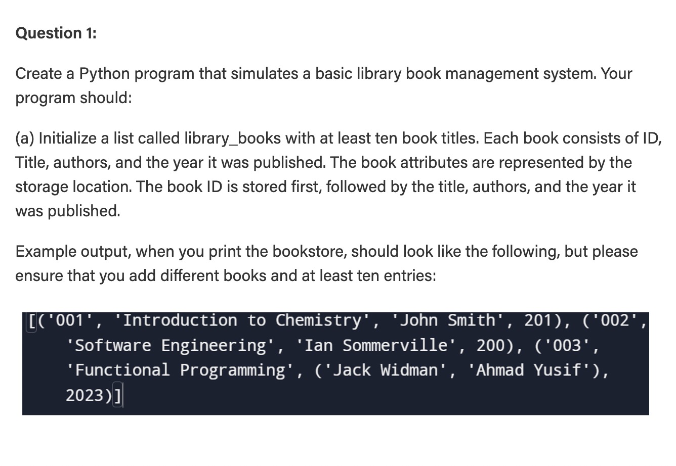 Solved When the user attempts to borrow a book with an | Chegg.com