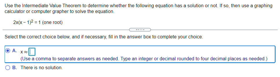 Solved Use the Intermediate Value Theorem to determine | Chegg.com