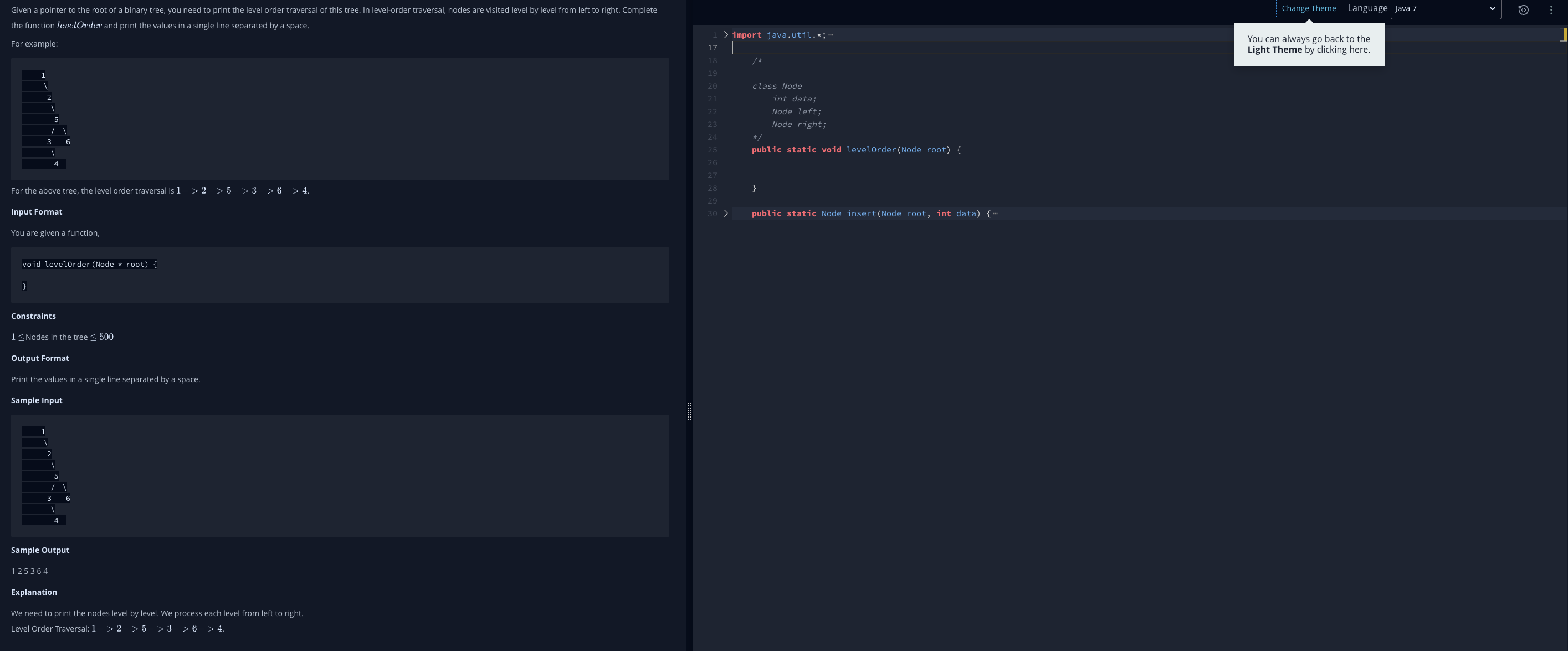 Solved the function levelOrder and print the values in a | Chegg.com