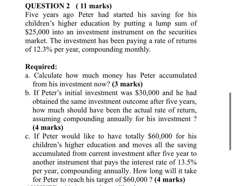 Solved QUESTION 4 (7 marks) Capital Venture Fund has set up | Chegg.com