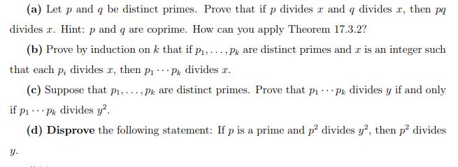 Solved A Let P And Q Be Distinct Primes Prove That If P