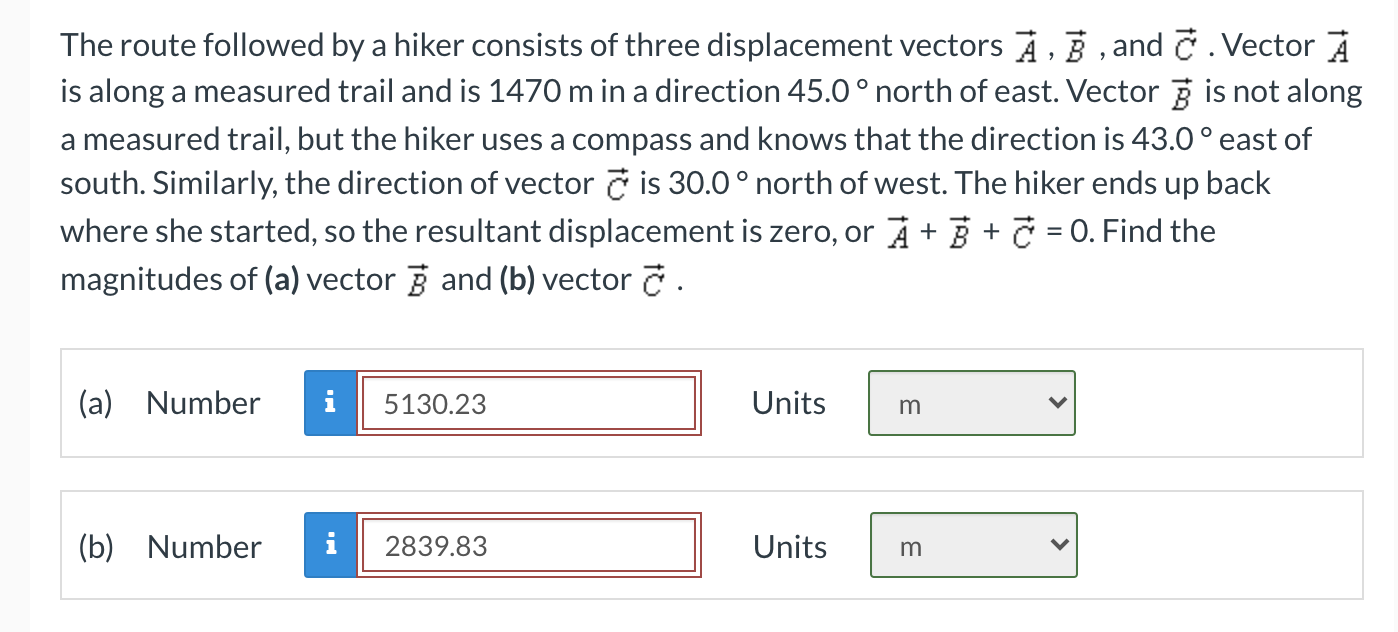 Solved O The Route Followed By A Hiker Consists Of Three | Chegg.com