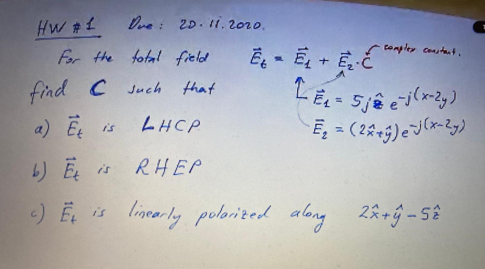 Solved Hw 1 1 Comply Constant I E 5 Je E J X 2y Ez Chegg Com