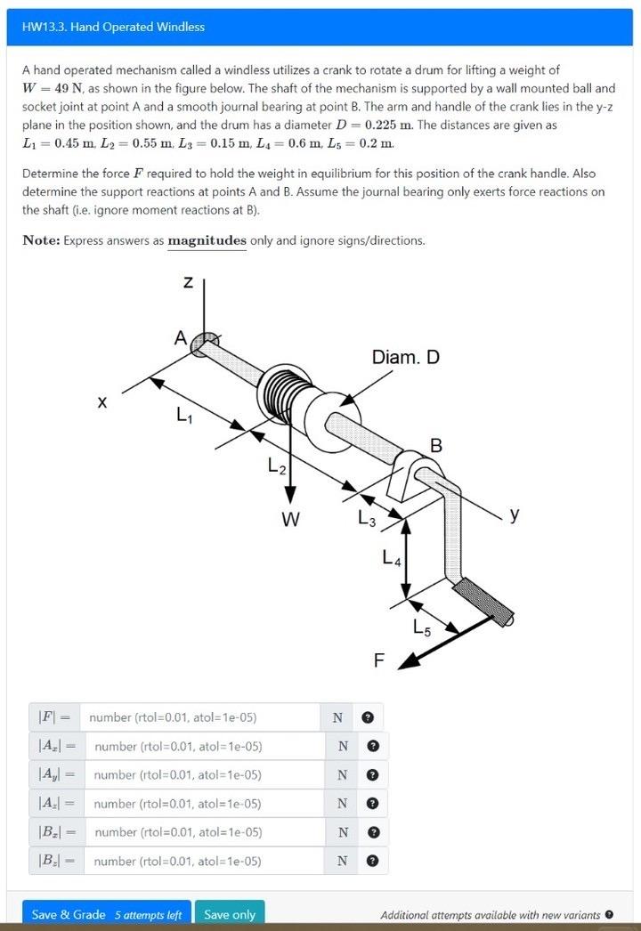 Solved A hand operated mechanism called a windless utilizes | Chegg.com